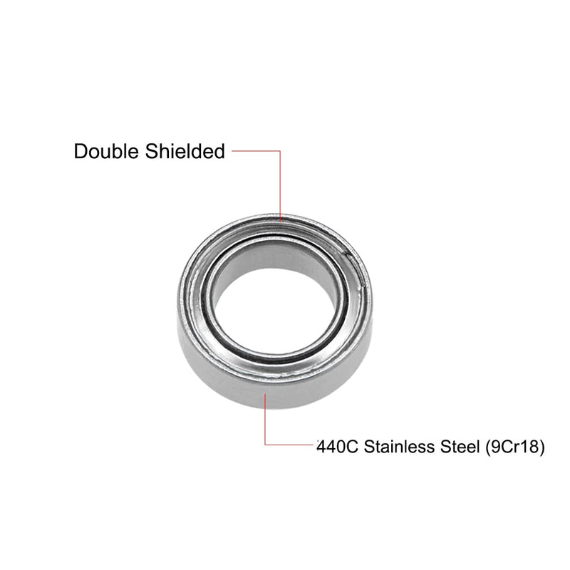uxcell SMR85ZZ Stainless Steel Ball Bearing 5x8x2.5mm Shielded MR85ZZ Bearings 2pcs