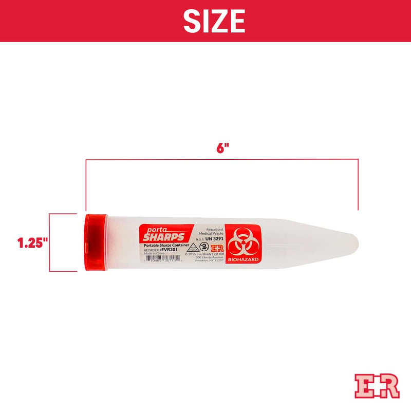 Ever Ready First Aid Porta Sharps Transportable Sharps Container with Locking Mechanism - 12 Count 12 Count (Pack of 1)