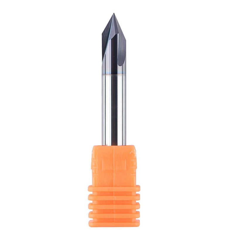 SpeTool chamfer cutter engraving cutter 3 flutes V groove cutter 6 mm shank 60 degrees solid carbide engraving end mill wood cutter with TiAlN coating CNC cutter for router for machine tools and chamfering ECP3F-D6.0-R60