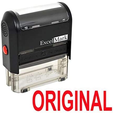 Original Self Inking Rubber Stamp - Red Ink