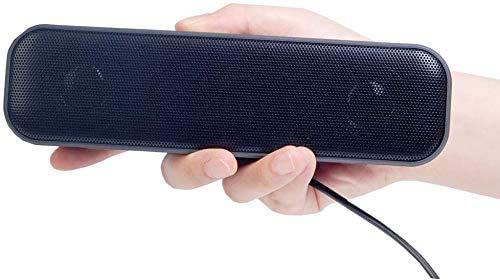 HONKYOB USB Computer Speakers,Laptop Speakers Wired USB Powered,Portable Mini Sound Bar PC Speakers for Windows PC,Desktop Computer,Laptops and Checkout Counter with Stereo Sound H058