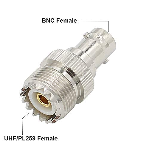 PL259 to BNC Adapter Male Female 4 Type RF Connector Kit Coax Coaxial BNC UHF Radio Adapter for Antennas Wireless LAN Device Radios
