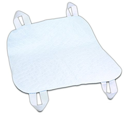 Essential Medical Supply Quik-Sorb 34" x 35" Brushed Polyester Reusable Underpad with Nylon Positioning Straps