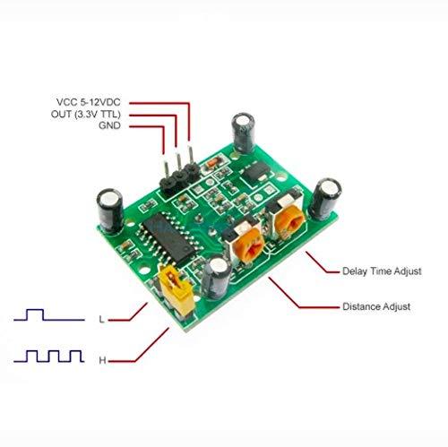 Geekstory 5Pcs HC-SR501 Pir Infrared IR Sensor Body Motion Module DC 4.5-20V with 5Pcs 5V Electromagnetic Active Buzzer for Arduino 5pcs HC-SR501+Active Buzzer