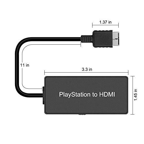 PS2 to HDMI Converter Compatible Sony Playstation 2/ Playstation 3 Convert PS2 to HDMI Signal of Modern HDTV/Monitor/Projector via Ypbpr Signal