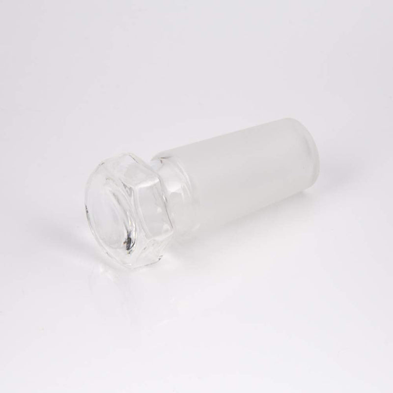 StonyLab Glass Hex Head Hollow Glass Stopper, Hexagonal Head Glass Hollow Stopper for 24/40 Outer Joint Glass with Closed Bottom (1 Pack) 24/40 Joint