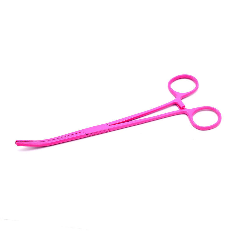 TeckMed - Ultimate Hot Pink Hemostat Set, 6 Piece Ideal for Hobby Tools, Electronics, Fishing and Taxidermy