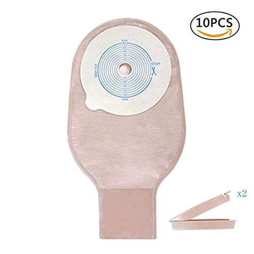 Colostomy Bags Supplies Medicals Drainable Pouch, Ileostomy Ostomy Bag One Piece System (10Pcs A002) 10 Count (Pack of 1)