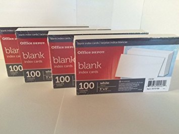 Office Depot (R) Blank Index Cards 3"x5" - 400 Count