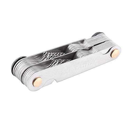 Thread Pitch Gauge Set, Stainless Steel Screw Thread Pitch Measuring Tool(Metric/Imperial 52-Leaves)