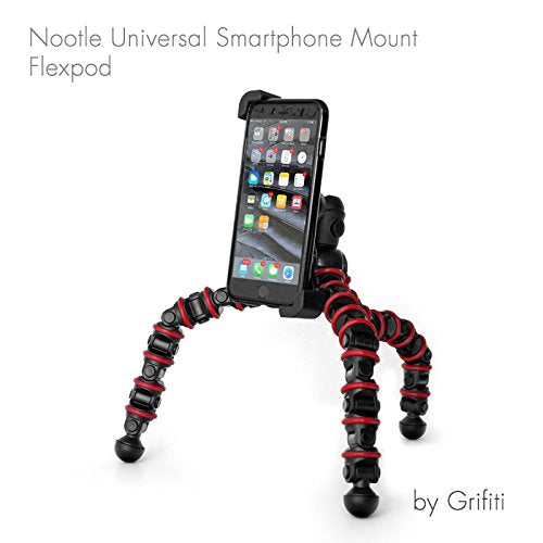 Grifiti Nootle Universal Phone Tripod Mount 1/4 20 Fits iPhones, iPhone Plus, Galaxy Smartphones