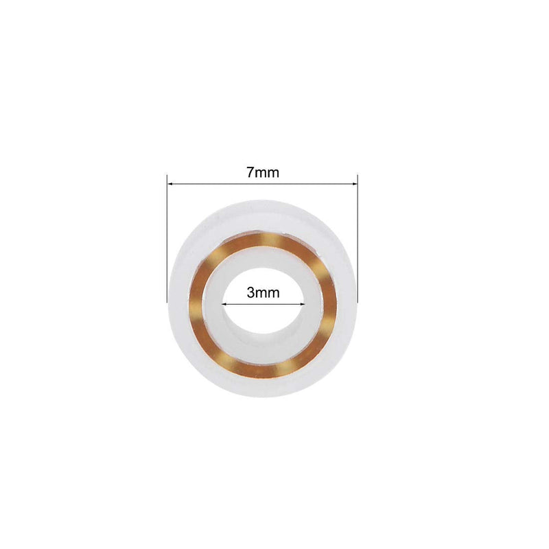 uxcell 683 POM Plastic Bearings 3x7x3mm Glass Ball Nylon Cage 5pcs 5