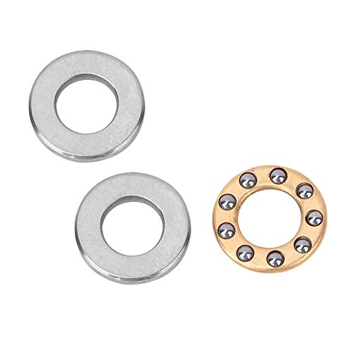 10Pcs Miniature Bearing , Thrust Ball Bearing Bearing Steel Miniature High Precision Flat Steel Bearings Set Plane Thrust Ball Bearing ,for Equipment Maintenance (F5-12M 5*12*4mm)