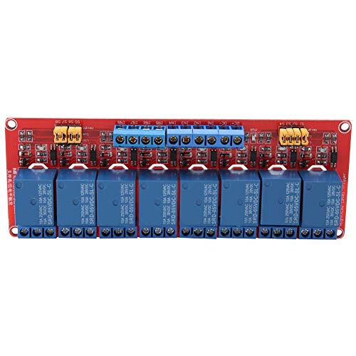 Keenso 8 Channel Optocoupler Relay Module, 5V/12V/24V 8 Channel Relay Board with Optocoupler High/Low Trigger Expansion Board (5V)