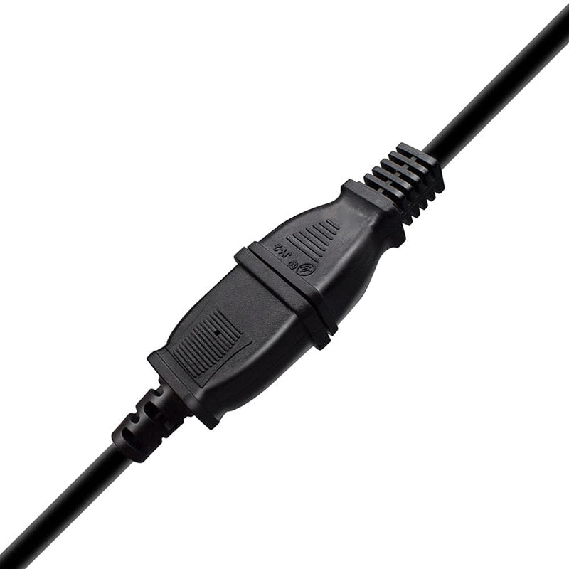 Tekit(1.6ft/0.5m) USA Outlet Saver Power Extension Cord Cable 125V 15A 2-Prong 2 Outlets for NEMA 5-15P to NEMA 5-15R,Nice Short Little Extension