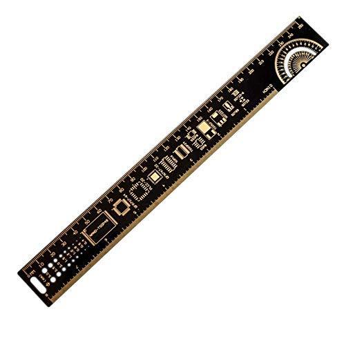 Mayata 1Set 15cm 20cm 25cm 30cm Multifunctional PCB Ruler Measuring Tool Resistor Capacitor Chip IC SMD Diode Transistor Package 180 Degrees 3pcs/lot