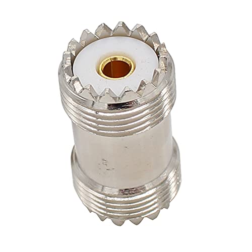 SO239 Barrel Connector, 6-Pack PL259 Coupler UHF Female to Female RF Adapter Coax Coaxial for CB Ham Radio Antenna, SWR Meter Cable Extention