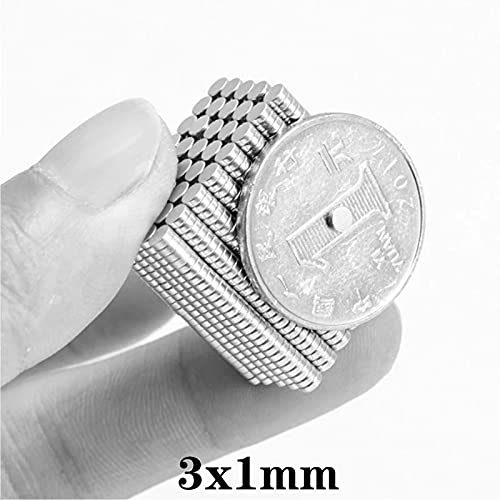 100PCS Mini Neodymium Disc Magnet, Powerful N35 Rare Earth Magnet - 3mm x 1mm, Pack of 100