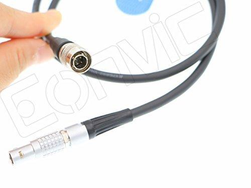 Eonvic 2 pin to 4 pin Hirose Power Cable for ARRI Teradek Bolt (Straight) straight