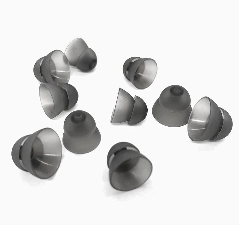 Smokey Hearing Aid Power Domes Close Domes Ear Tips for Resound Sure Fit Style RIC RITE and Open Fit BTE Hearing Amplifier with Cleaning Tools Brush Cleaner and Carry Case (Smokey, Medium) Smokey Medium (Pack of 1)