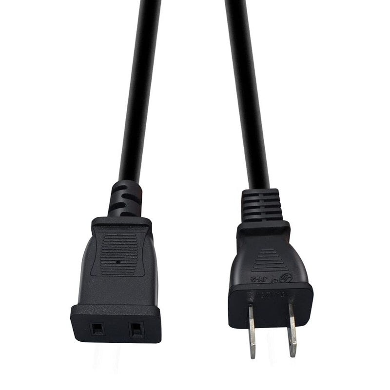 Tekit(1.6ft/0.5m) USA Outlet Saver Power Extension Cord Cable 125V 15A 2-Prong 2 Outlets for NEMA 5-15P to NEMA 5-15R,Nice Short Little Extension