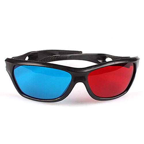 VizGiz 2 Pack 3D Glasses for TV Cyan Red Blue 3 Dimensional Glasses for Anaglyph Stereoscopic Movie Comic Book Photo Projector Computer Screen Game DVD Film Television Home Theater