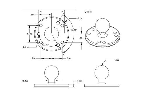 RAM MOUNTS Round Plate with Ball