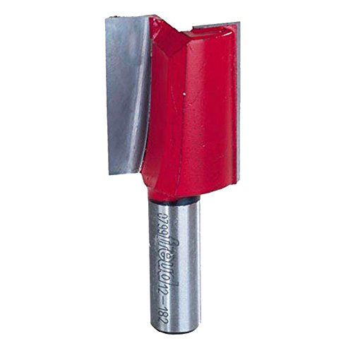 Freud-Diablo 1-1/4" (Dia.) Double Flute Straight Bit with 1/2" Shank (12-182), Red, One Size 1-1/4-Inch Diameter by 1-1/2-Inch Double Flute Straight Router Bit