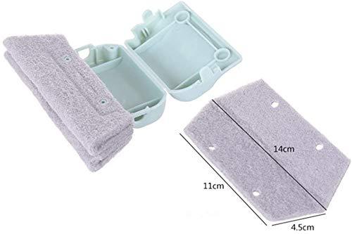 Creative Window Cleaning Brush Groove and Slot Cleaning Cloth Magic Window Door Track Cleaning Brush Hand-held Gap Clean Tools,Multi-function Cleaning Brush with Replaceable Brush Head 3PCS