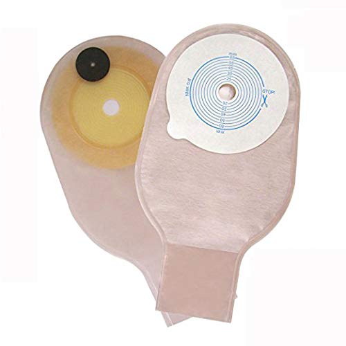 20PCS Colostomy Bags with Clamp Closure, Ostomy Supplies,One Piece Drainable Ostomy Colostomy Pouch for Ileostomy Stoma Care, Cut-to-Fit 15-60mm 20PCS Y001