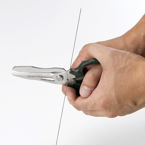 ENGINEER PH-55 Multi-Function, 160mm Compact Scissors, Electrician Scissors, with 4-in-1 Combi Blade - cuts Carpet, Leather, Solid Copper Wire, Insulated cable, CDs, Thick Rope & More. Made in Japan Single