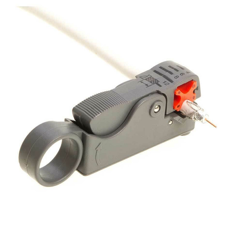 Deluxe Rotary Coax Coaxial Cable Stripper Cutter Tool RG58 RG6 RG59 Quad, Dual