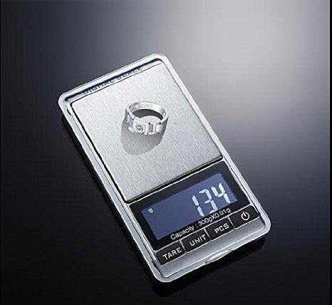 TBBSC Jewelry Scale,High Precision Digital Pocket Scale Gram 300g/0.01g Reloading