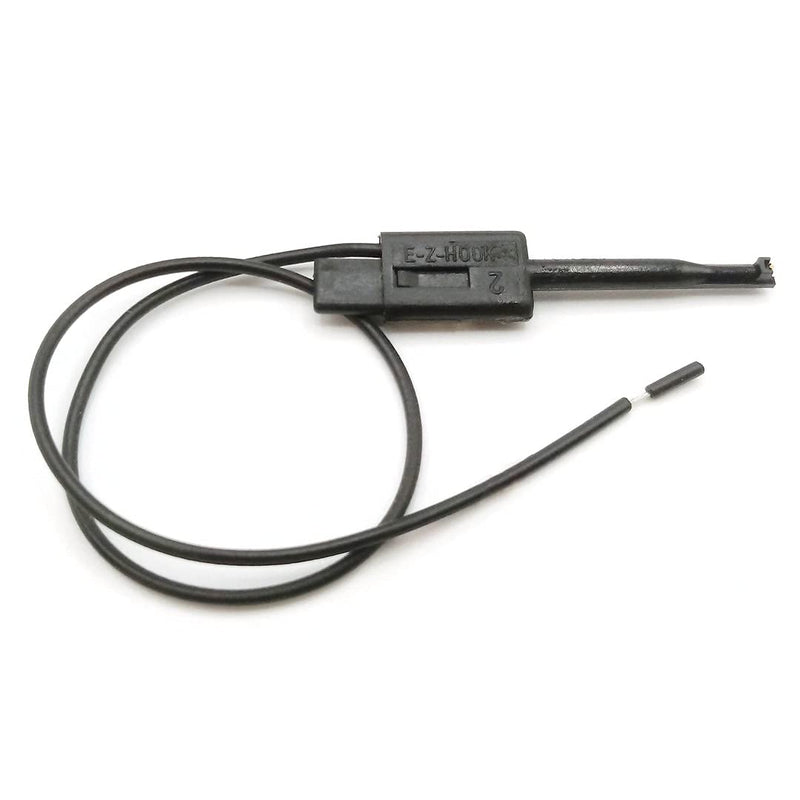 E-Z-HOOK Micro-Hook Test Lead with Stripped Wired end 12" (28 AWG PVC) - Set of 10: Assorted Colors (P713-12-S)