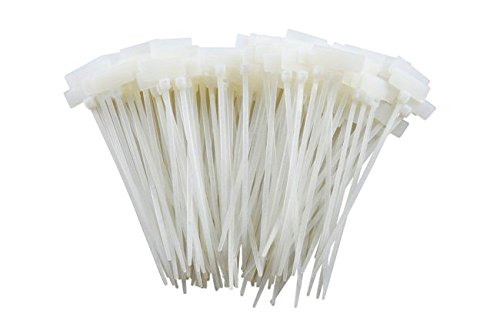 4-in I.D. Flag Cable Ties 100-Pack 18-lb, Natural 888225, 4", 100 Piece