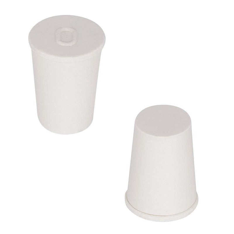 Labasics Solid Rubber Stoppers, White Tapered Lab Seal Rubber Stoppers (10-Pack, 0#)
