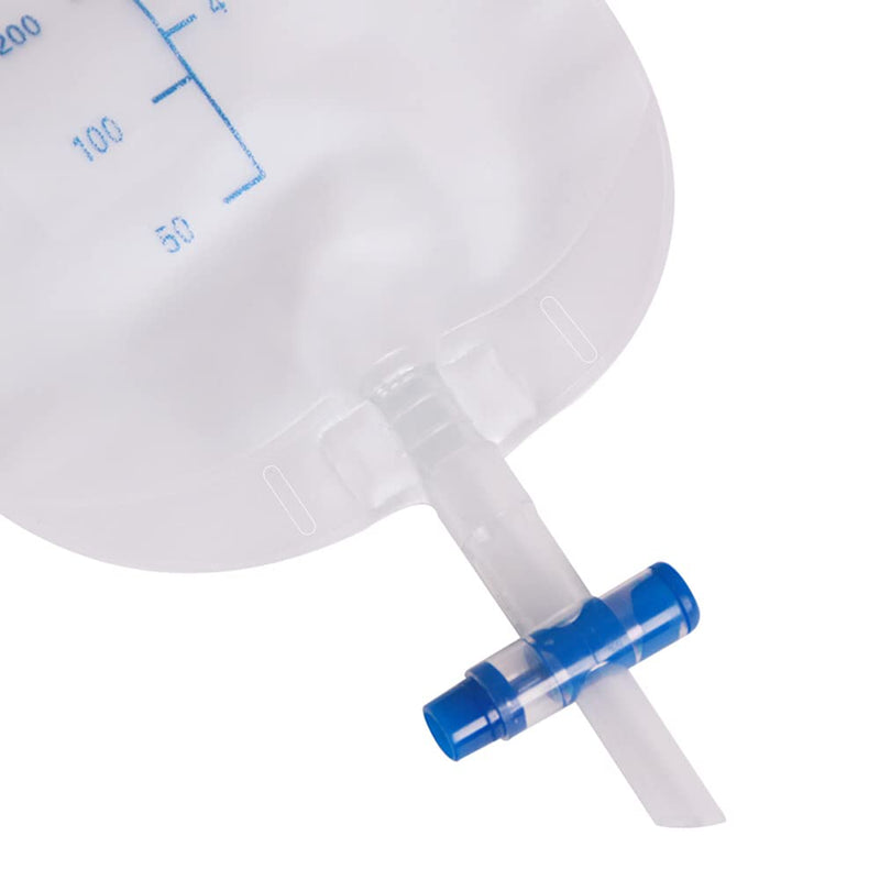 Owfeel Urinary Drainage Bag 500ml Easy-Tap Leg Bag with Anti-Reflux Valve 32” Tube (Packs of 2) 500ml Replaced Leg Bags