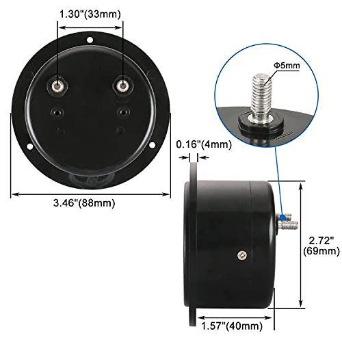 Baomain Ammeter 65C5 Ampere Panel Meter Analog Ammeter Built-In Shunt DC 0-30 A Class 2.5 CE Listed