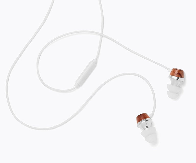 Symphonized ALN Premium Genuine Wood in-Ear Noise-isolating Headphones, Earbuds, Earphones with Mic (White) White