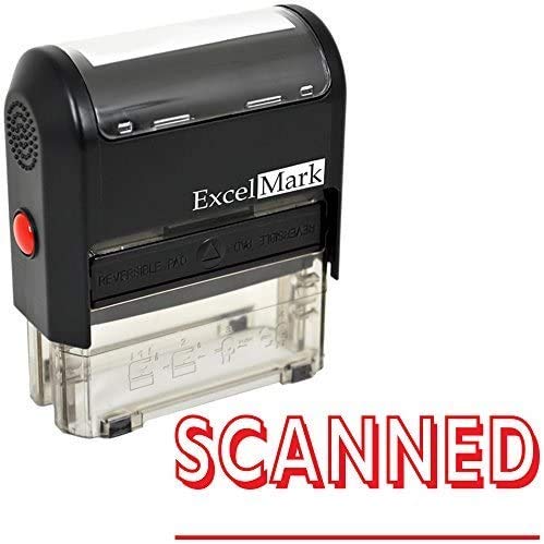 Scanned Self Inking Rubber Stamp - Red Ink (ExcelMark A1539)