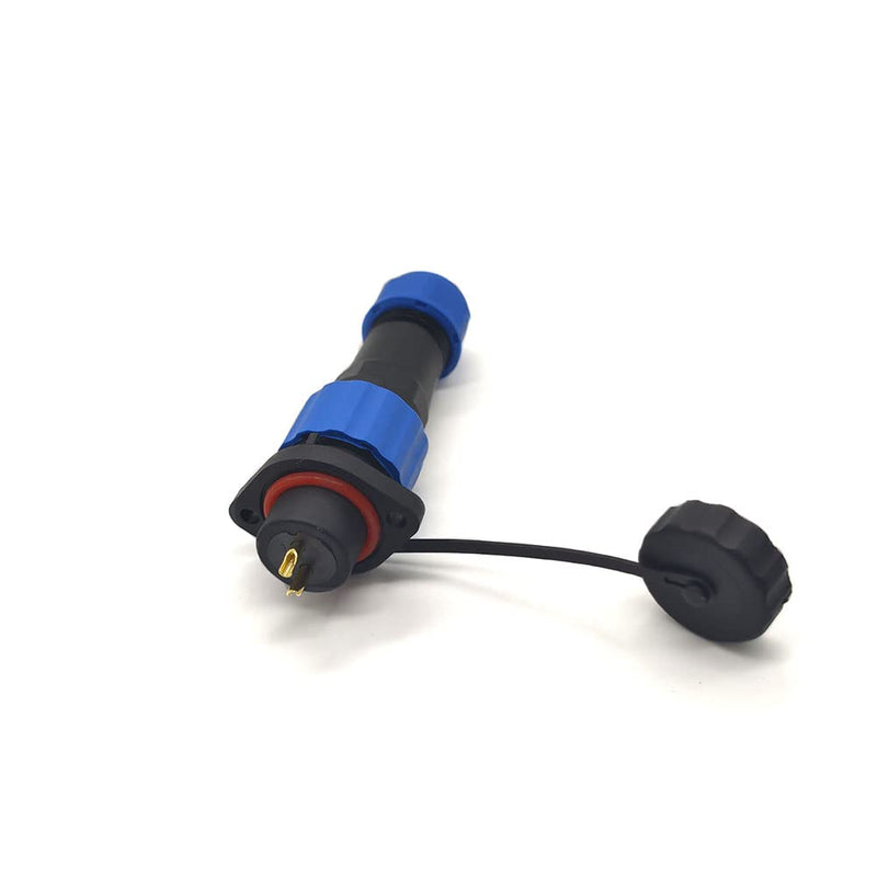 Elecbee Connector Aviation Plug SP17 IP68 2 Pin Female Plug and Male Socket 2 Holes Flange Straight Waterproof and Dustproof Satellite Cable Connector