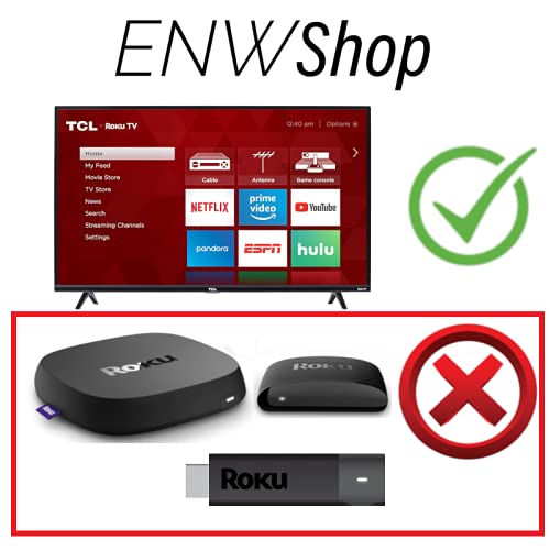 Replacement Remote for All TCL Roku TV with Sling, VUDU and Hulu Shortcuts. 1 Pack TCL Roku TV