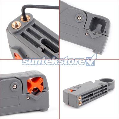 Deluxe Rotary Coax Coaxial Cable Stripper Cutter Tool RG58 RG6 RG59 Quad, Dual