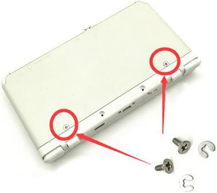 Kocak Gold 2 Pair Battery Back Cover Screws Bolt Washer for 3DS XL LL,faceplate Cover Screw for New 3DS LL XL/New 3DS
