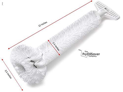 The FryOilSaver Co. B36c Garbage Disposal Brush | Cleans Garbage Disposal Units & Removes Odors | Sturdy Grip Handle | Ergonomic T-Grip Handle | Universal Sink Disposal Cleaner | 12 Inches Long