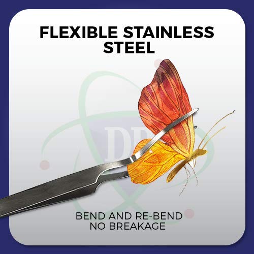 DR Instruments Entomology Forceps Precision Points for a Delicate Entomology Work. Flexible Stainless-Steel - Bendable (Rainbow Titanium) Rainbow Titanium