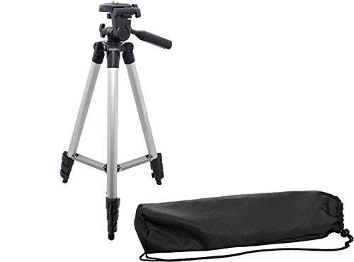 50" Aluminum Camera Tripod with Built in Bubble Level Indicator for All GoPro HERO Cameras + Tripod Mount & an eCostConnection Microfiber Cloth 50" Tripod for GoPro