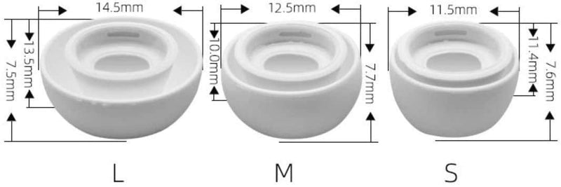 ALXCD Ear Tips Eartips Compatible with AirPods Pro Headphone, Small Size Silicone Earbud Tips Ear Gel, Fit for AirPods Pro, 3 Pairs White S