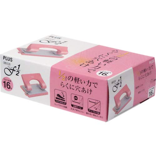 Plus punch Force 1/2 2-hole drilling number 16 sheets PU-816A Pink 30-699