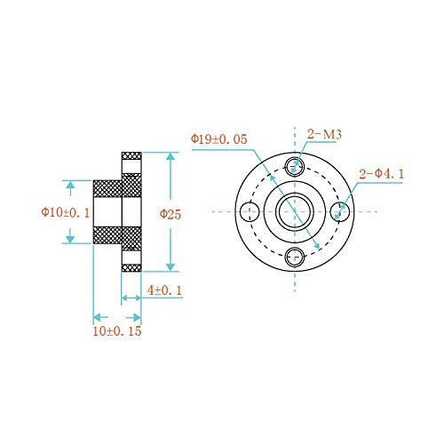 Z Axis T8 POM Anti Backlash Nut Compatible with Prusa I3 MK3 MK3S MK2 MK2S 3D Printer Trapezoid Motor Screw 8mm Lead Acme Threaded Rod Elimination Gap Nuts Spring Loaded Nut